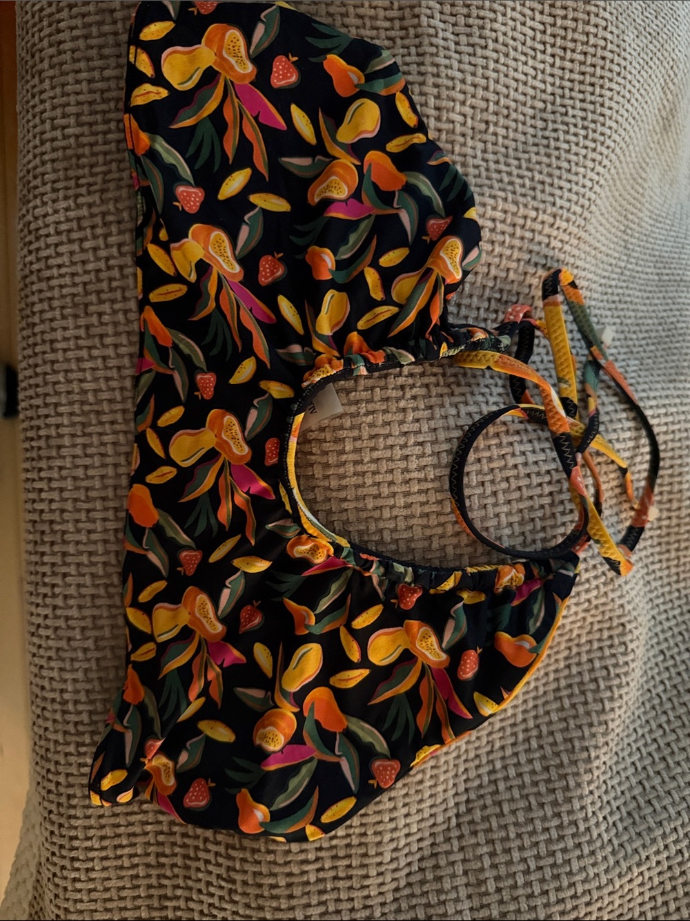Aloe Aloe Brand Fruit punch bikini top L - reversible NWOT Free People